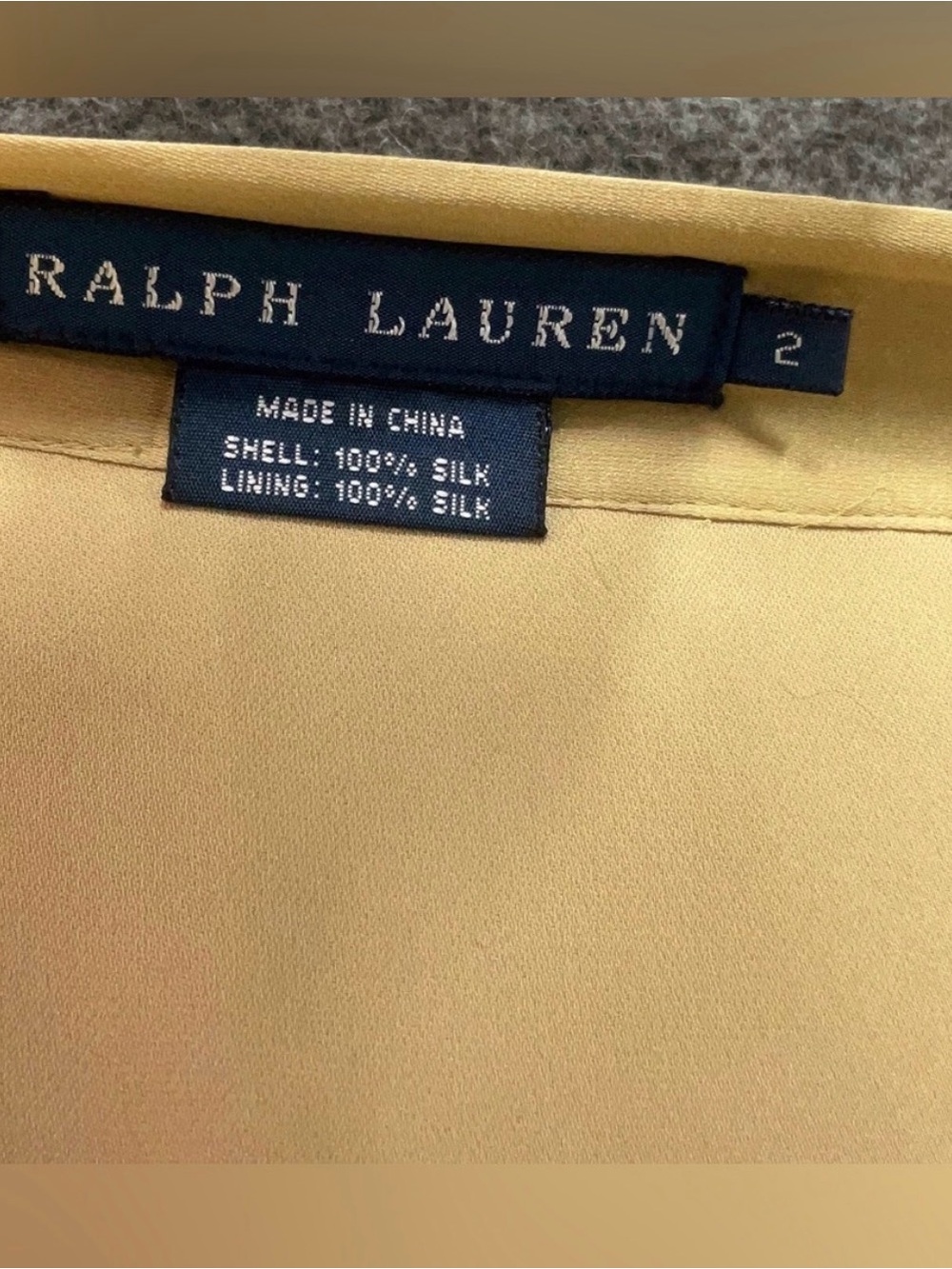 Ralph Lauren Blue Label 100% Silk Pleated Maxi Skirt Gold Tan Size 2 Formal Long - Picture 4 of 4